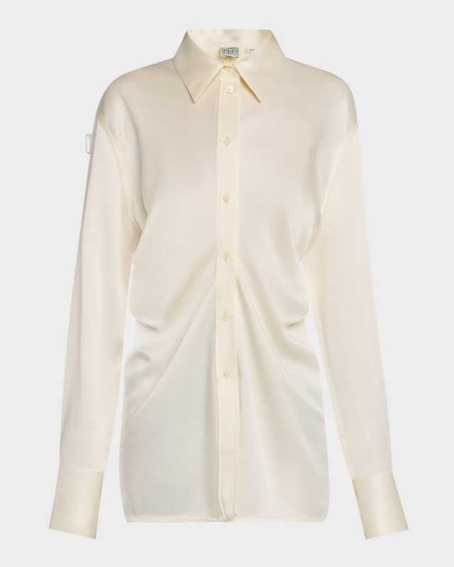 Slouch Waist Button-Down Shirt